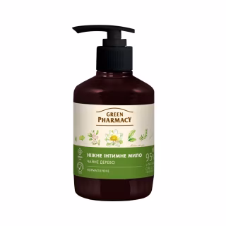 Мило для інтимної гігієни Green Pharmacy Чайне дерево Антибактеріальне 370 мл (4823015907807)