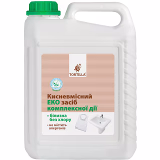 Відбілювач Tortilla Кисневмісний Еко засіб комплексної дії Білизна без хлору 5 л (4823015913310)