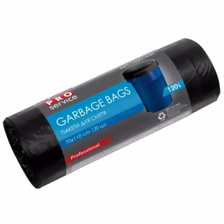 Пакети для сміття PRO service Standard LD Чорні 120 л 20 шт. (4823071615746)