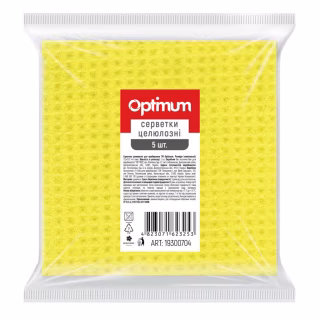 Серветки для прибирання PRO service Optimum целюлозні Жовті 5 шт. (4823071623253)