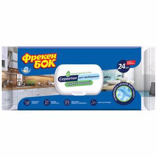 Салфетки для уборки Фрекен БОК Влажные Для кухни и ванной комнаты 24 шт. (4823071628753)