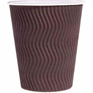Стакани одноразові PRO service паперові Riple Коричневі 250 мл 20 шт. (4823071635003)