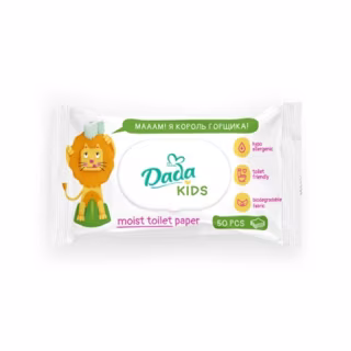 Туалетний папір Dada Дитячий вологий 50 шт. (4823071659726)