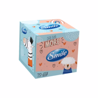 Серветки косметичні Smile 3 шари 70 листів Дизайн коробки в асортименті (4823071661996)