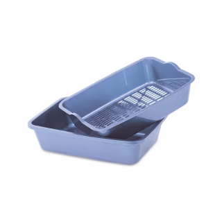 Туалет для кошек Природа Барсик глубокий с сеткой (цвета в ассортименте) (4823082403806)