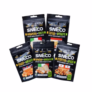Сыр сушеный snEco Микс с орехами 5 упаковок по 20 г (4823095054965)