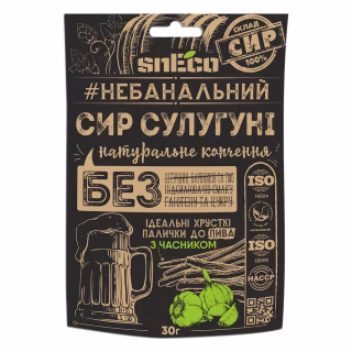 Сыр сушеный snEco Сулугуни с чесноком 30 г (4823095809930)