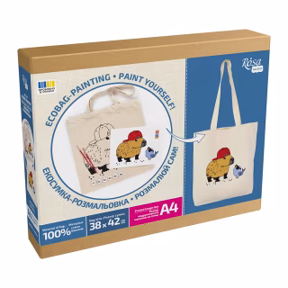 Набір для творчості Rosa Talent екосумка-розмальовка, Капібара, 38х42 см (4823098544630)