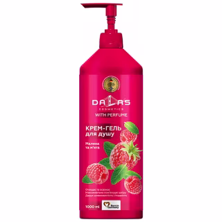 Гель для душу Dalas Cosmetics Малина та м'ята 1000 г (4823128000228)