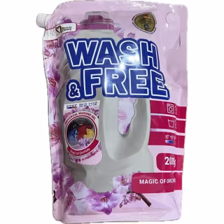 Гель для прання Wash&Free Універсальний Магія орхідей Дой-пак 2 кг (4823128005865)