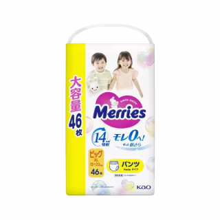 Подгузники Merries розмір XL (12-22 кг) трусики 46 шт (4901301442963)