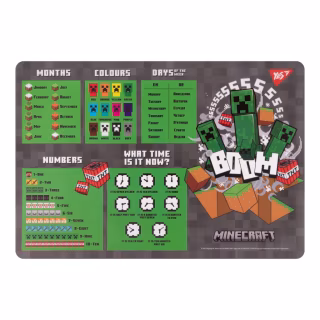 Подкладка настольная Yes А3 Minecraft Creepers с подсказками англ (492248)