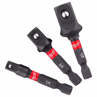 Адаптер для инструмента Milwaukee 1/4" HEX на квадраты 1/4", 3/8", 1/2" (4932479228)