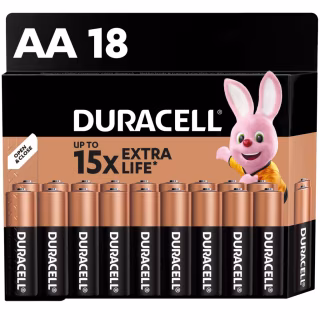 Батарейка Duracell AA лужні 18 шт. в упаковці (5000394107519 / 5006192)