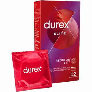 Презервативы Durex Elite с силиконовой смазкой (тонкие) 12 шт. (5010232954229)