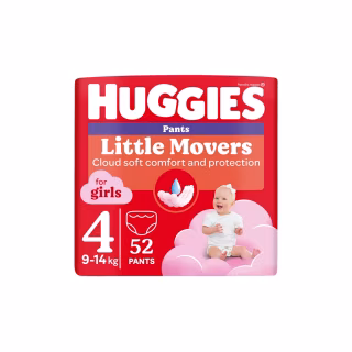 Подгузники Huggies Little Movers/Pants 4 (9-14 кг) для девочек 52 шт (5029053547541)