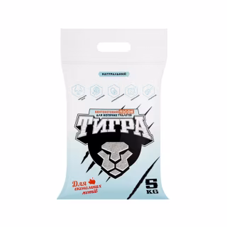Наполнитель для туалета Тигра бентонитовый 5 кг (мелкая гранула 0.1-1 мм) (5204)