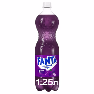 Напій Fanta Zero Sugar Безалкогольний сильногазований соковмісний Виноград 1.25 л (5449000325822)