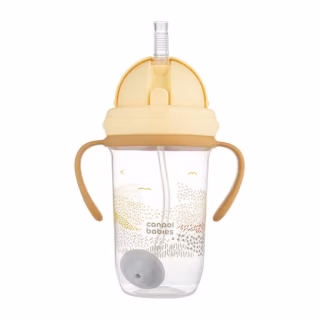 Поїльник-непроливайка Canpol babies MOUNTAINS з трубочкою і обтяжувачем, 270 мл, бежева (56/620_bei)