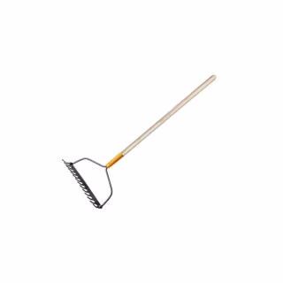 Грабли Tolsen 35 см 14 стальных зубцов деревянная ручка 137/120 см (57558)