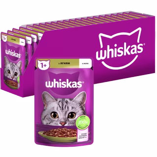 Влажный корм для кошек Whiskas Ягненок в желе 85 г (5900951302176)