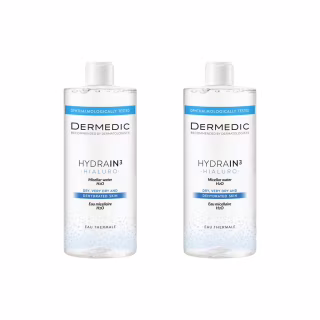 Міцелярна вода Dermedic Hydrain 3 Hialuro H2O 2 x 500 мл (5901643175801)
