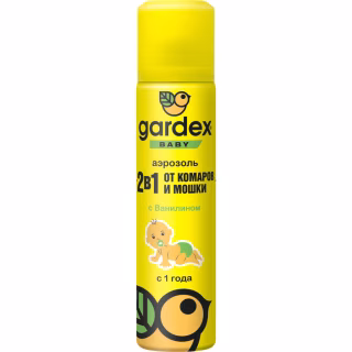 Аэрозоль от насекомых Gardex Baby от комаров и мошек для детей от 1 года 80 мл (5904114080017)