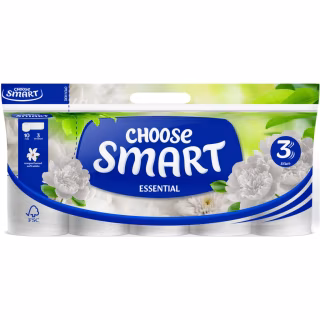 Туалетная бумага Smart Tissue Essential 3 слоя 10 рулонов (5944582100107)