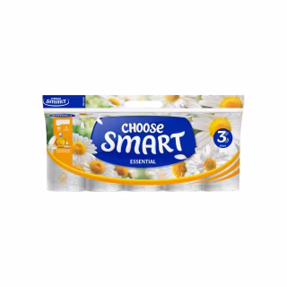 Туалетная бумага Smart Tissue Essential Chamomile 3 слоя 10 рулонов (5944582100114)