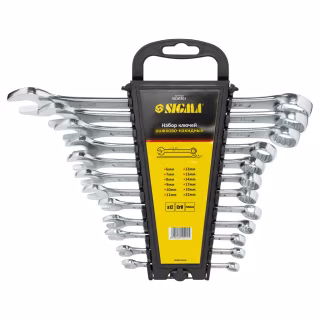 Ключ Sigma набор рожково-накидных 12шт 6-22мм CrV head polished (6010201)