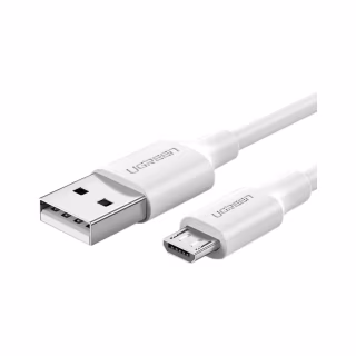 Дата кабель USB 2.0 AM to Micro 5P 0.5m 2A US289 white Ugreen (60140)