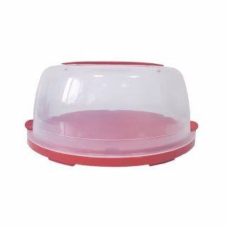 Тортівниця Irak Plastik кругла 28,5 см Червона (6415)