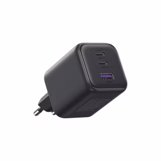 Зарядний пристрій Ugreen 2xUSB-C PD45W + 1xUSB QC3.0 GaN X527 gray (65156B)