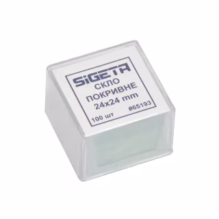 Аксесуар до мікроскопів Sigeta Покривне скло 24x24 мм (100 шт) (65193)