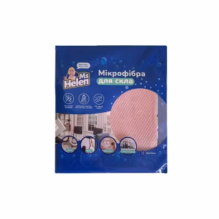Серветки для прибирання Ms Helen Мікрофібра для скляних поверхонь Колір в асортименті 30 х 30 см 1 шт. (6901362557352)