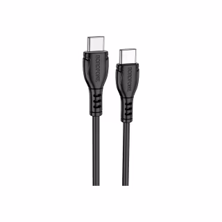Дата кабель USB-C to USB-C 1.0m 60W Triumph BX51 black BOROFONE (6931474751669)