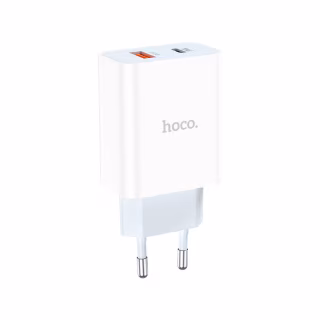 Зарядное устройство HOCO C97A 1xUSB-C PD20W + 1xUSB QC3.0 White (6931474766076)