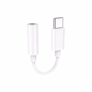 Перехідник USB-C M to 3.5mm F LS35 white HOCO (6931474790767)