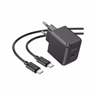 Зарядний пристрій HOCO CS13A Ocean USB-C PD20W + cable USB-C to USB-C Black (6942007603843)