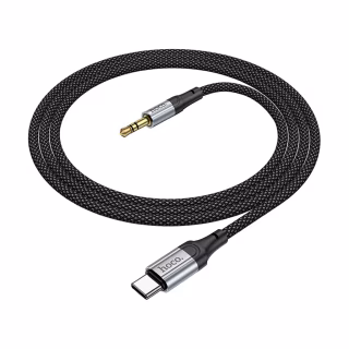 Кабель мультимедійний USB-C to 3.5mm M 1.0m Black HOCO (6942007608824)