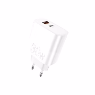Зарядное устройство WUW C208 1xUSB-C PD30W + 1xUSB QC3.0 18W White (6972573333417)