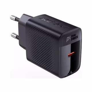 Зарядний пристрій Acefast USB-C 20W + Type-C cable A82 Fast Charger Black (6974316280057)