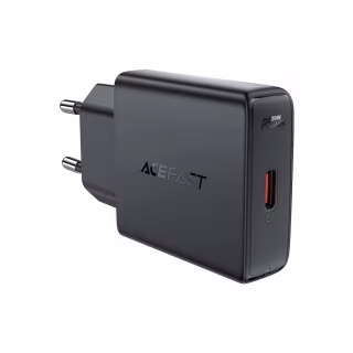 Зарядний пристрій Acefast A65 USB-C PD20W GaN ultra-thin Black (6974316282686)