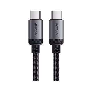 Дата кабель USB-C to USB-C 1.2m 3A aluminum alloy C20-03 Black Acefast (6974316283775)