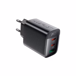 Зарядний пристрій Acefast 2xUSB-C + 1xUSB 67W GaN black (6974316284048)