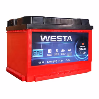 Акумулятор автомобільний Westa 6CT-63 А (1) RED EFB