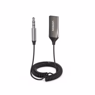 Bluetooth трансмиттер Ugreen Bluetooth 5.0 Aux with mic CM309 UGREEN Black (70601)