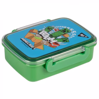Ланч-бокс детский Yes Minecraft 420 мл, зелено-голубой (708053)