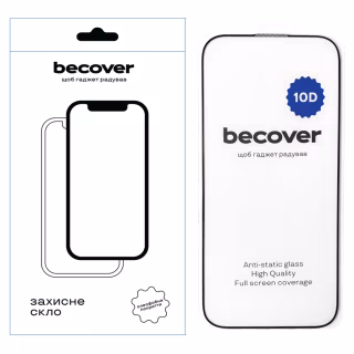 Стекло защитное BeCover Apple iPhone 16 Pro 10D Black (712323)