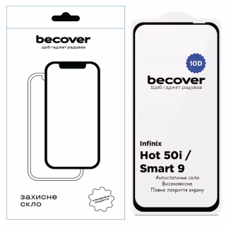 Скло захисне BeCover Infinix Hot 50i (X6531) 10D Black (712713)